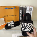 Arctic Luxe Plush Slides – Classic Patch