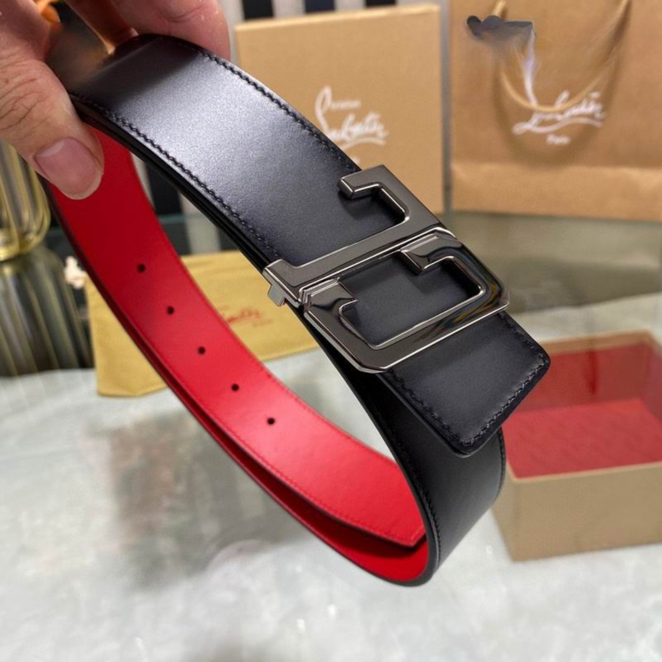 Red Bottom CL Signature Belt
