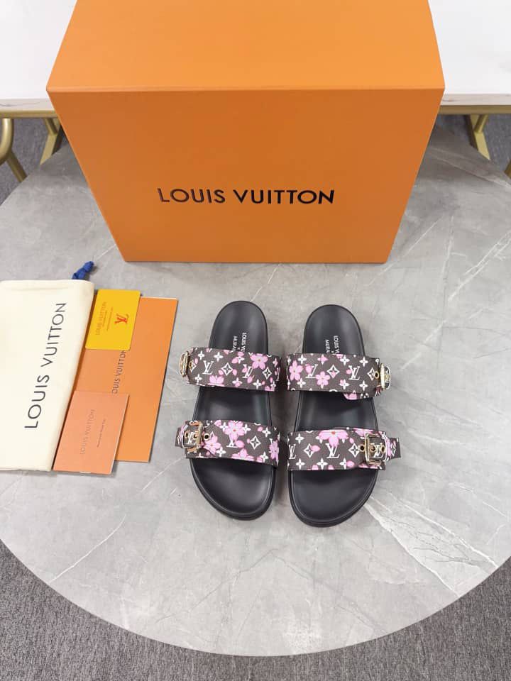 Monaco Double Strap Slides – Floral Edition