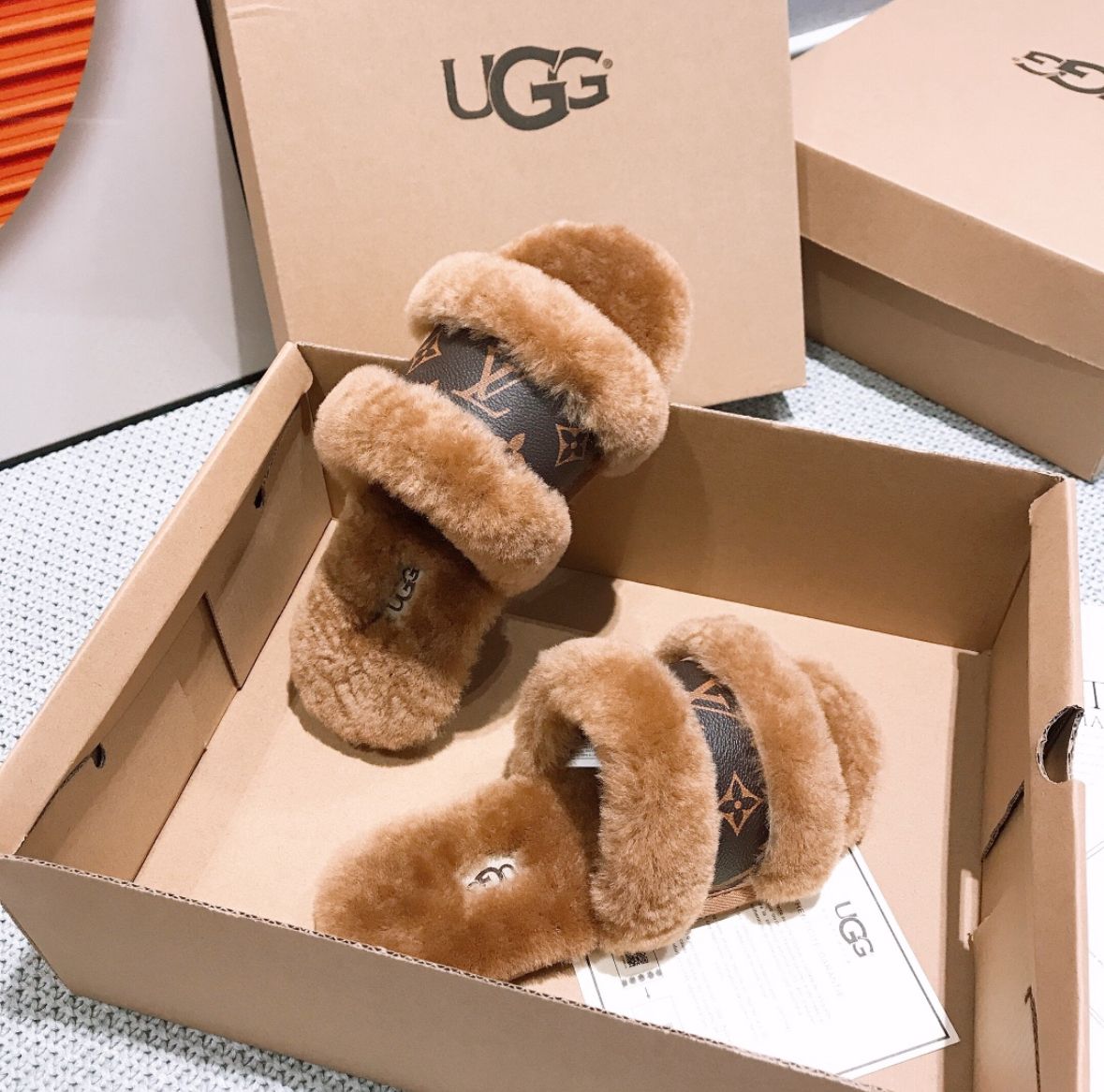 Velour Luxe Plush Slides
