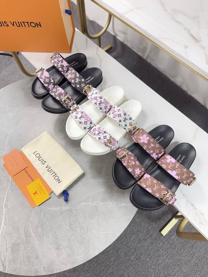 Monaco Double Strap Slides – Floral Edition